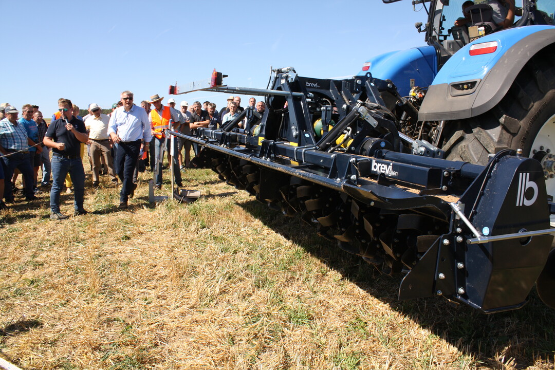 Fr�se Doble 500 von Breviglieri (AB: 5 m, Gewicht 3,5 t) mit um 90 Grad gebogenen Werkzeugen hat mit ganzfl�chigem Schnitt und einer Arbeitstiefe von 3,5 cm den Anforderungen an die Arbeitsqualit�t entsprochen. Die Qualit�t r�ckt gegen�ber den Betriebskosten wieder mehr in den Vordergrund. 
