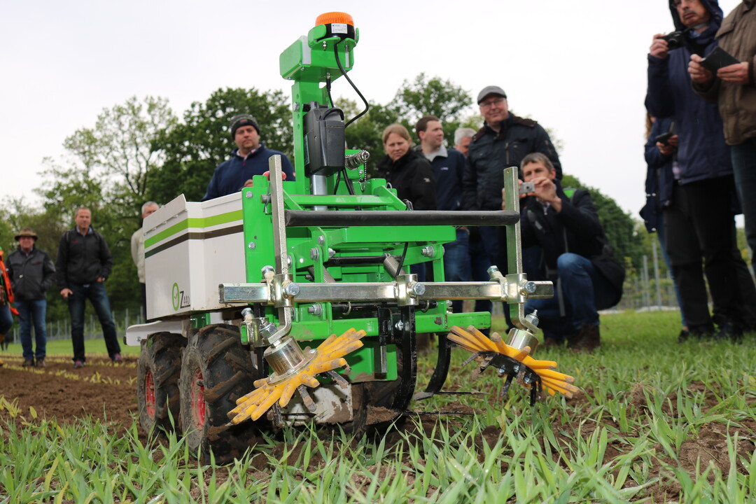 Der autonom fahrende Roboter NAIO wird hauptsächlich in Gewächshäusern angewendet, funktioniert aber auch auf dem Feld.