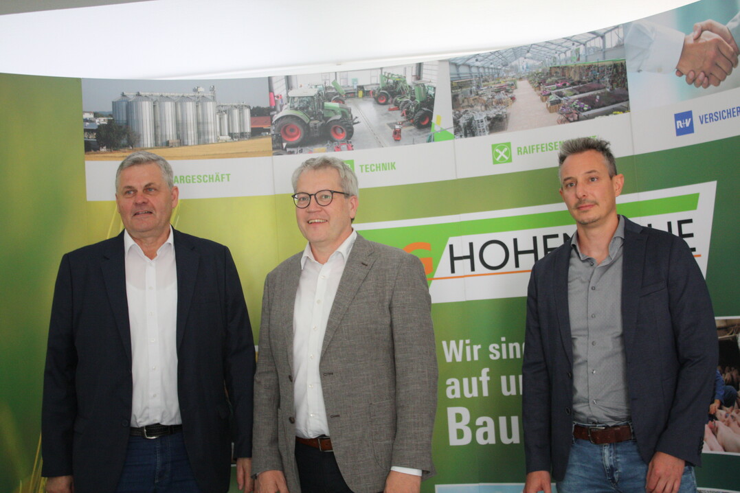 Der BAG Hohenlohe ist es gelungen trotz extremer Marktverläufe Kurs zu halten; im Bild von links: Ulrich Kühnle, Sven Schneider und Hannes Zipfel.