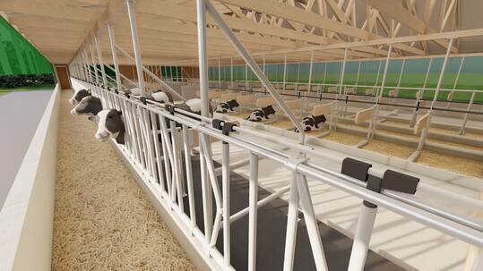 Ein Blick in den modularen Zukunftsstall von Kristen.