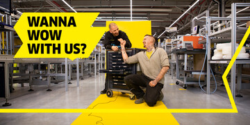 K�rcher hat im Jahr 2023 einen Umsatz von 3,294 Milliarden Euro erzielt und ist damit um 4,2 Prozent im Vergleich zum Vorjahr gewachsen. Das Bild zeigt ein Motiv der neuen Arbeitgeber-Kampagne von K�rcher.