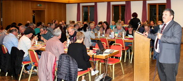 Positive Zahlen präsentierte Berthold Kirchmaier, Geschäftsführer der Erzeugergemeinschaft für Schlachtvieh Allgäu w.V. Kaufbeuren, auf der Gebietsversammlung am 7. März 2019 in Kisslegg.