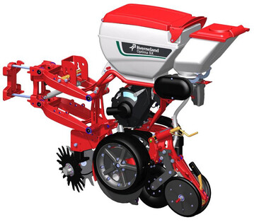 Optima SX ausger�stet mit dem neuen Mikrogranulatstreuer.