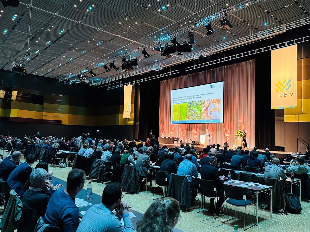 Mehr als 600 Teilnehmerinnen und Teilnehmer sind beim LBV-Unternehmertag im Internationalen Congresscenter in Stuttgart.