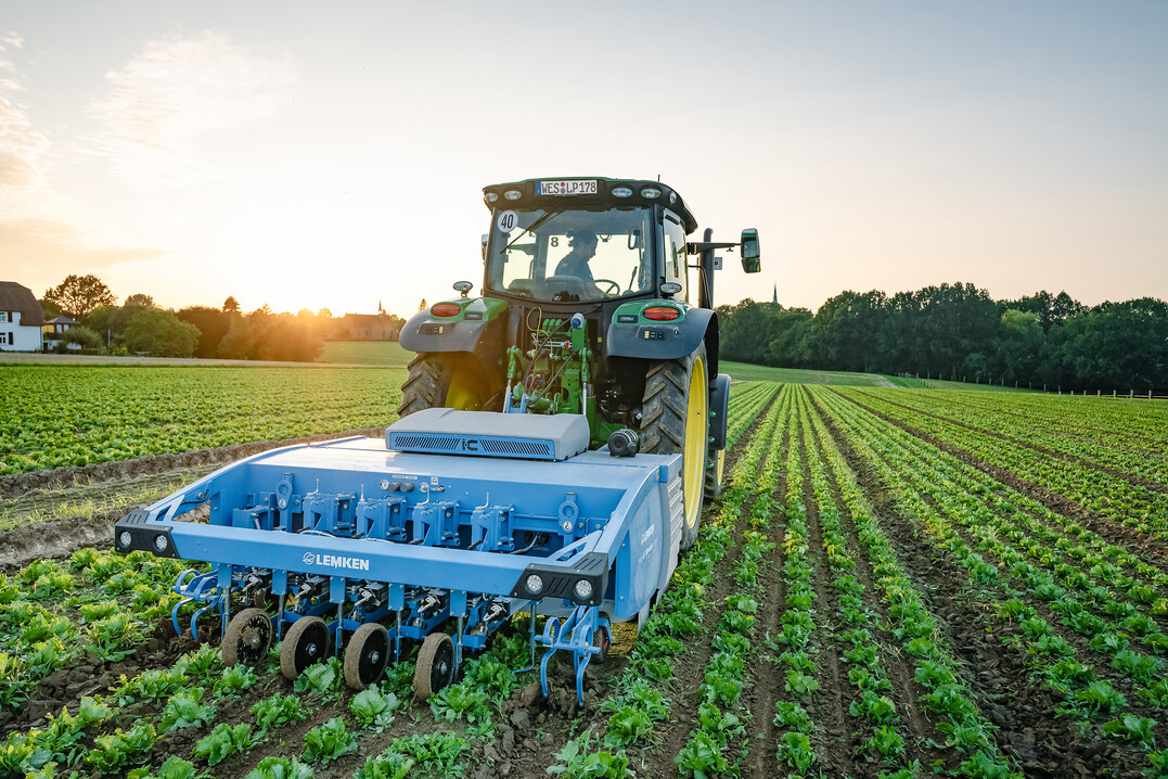 Mechanische Unkrautbek�mpfung: Der EC-Weeder eignet sich f�r alle Kulturen, die in Reihen ges�t werden.
