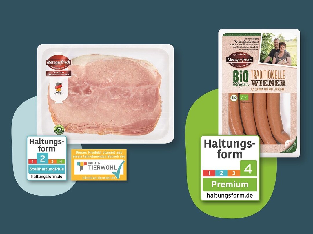 Lidl kennzeichnet Wurstwaren mit der Haltungsform.&nbsp;