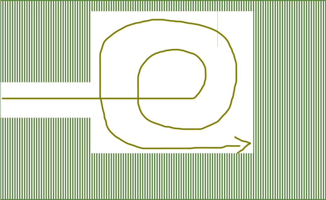 Bei der Kreismahd wird von innen nach au�en gem�ht. So k�nnen die Tiere in alle Richtungen fliehen.