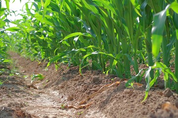 Öko-Mais in Frankenhausen nach dem Hacken.