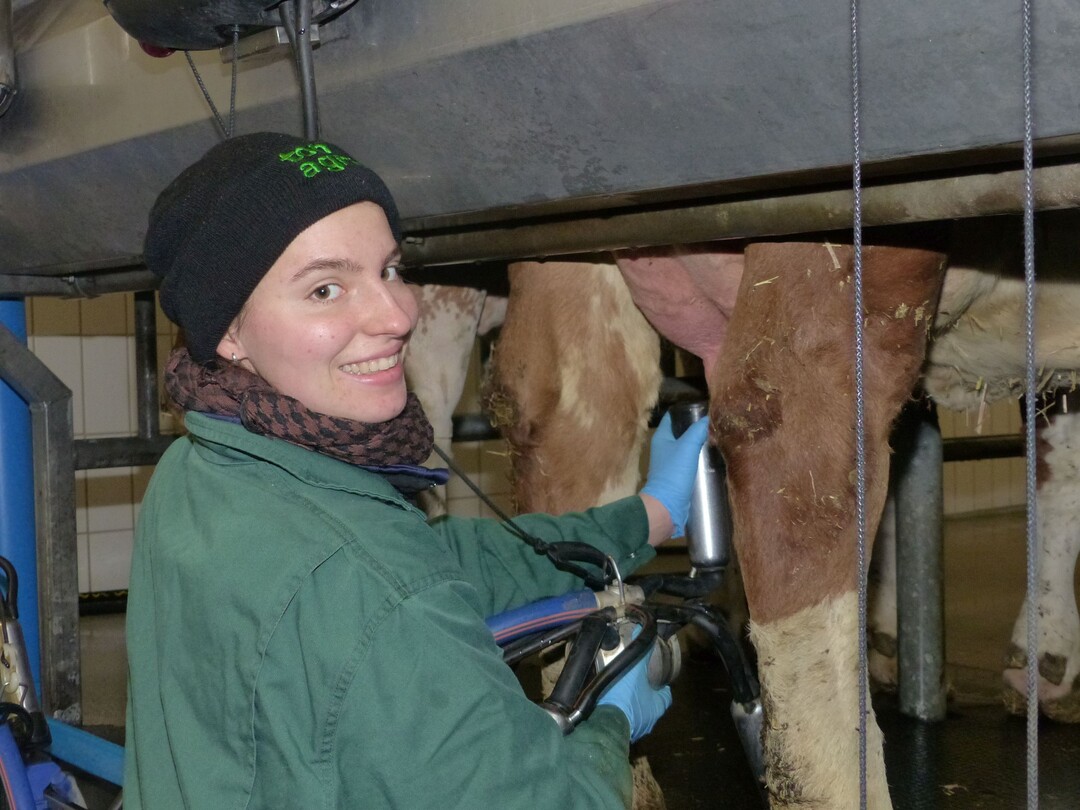 Platz 2 im Landesmelkwettbewerb: Franziska Merkt