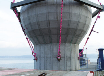 Projekt StEnSea: Abladen im Fährhafen in Konstanz am 2.11.2016