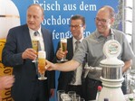 Die Hochdorfer Kronenbrauerei aus Nagold-Hochdorf (Landkreis Calw) sorgt für kühles Helles.