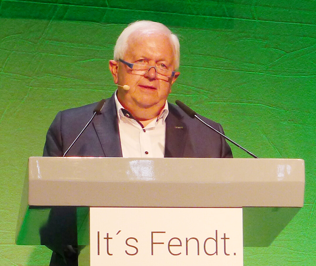 Josef-Peter Paffen, Vorsitzender der Fendt-Gesch�ftsf�hrung, zeigt sich mit der Entwicklung von Fendt in den M�rkten recht zufrieden.