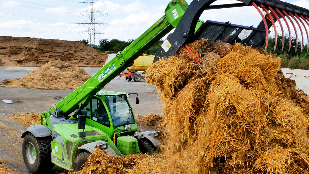 Der Turbofarmer XXL von Merlo hat 170 PS Motorleistung, 6,5 Tonnen Hubkraft und neun Meter Hubhöhe.