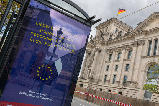 Der ZDG hatte im April 2023 eine �ffentlichkeitswirksame&nbsp; Kampagne gegen den deutschen Alleingang in der Putenhaltung gestartet.