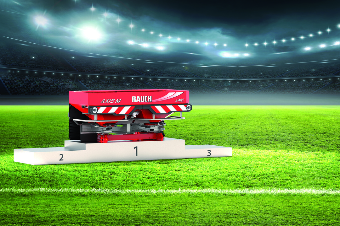 Anlässlich des 20-jährigen EMC-Jubiläums verlost Rauch einen AXIS M 30.2 EMC Düngerstreuer im Wert von ca. 17.000 Euro.