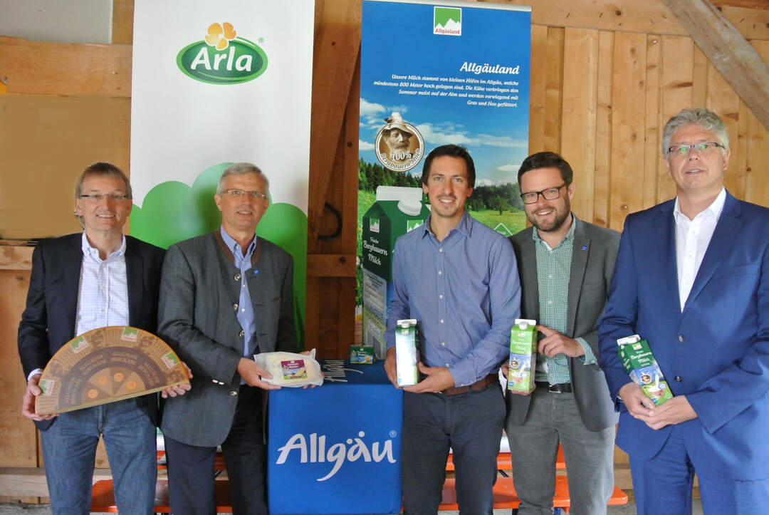 Wolfgang Rommel, Arla foods; Bernhard Joachim, Christian Gabler, Stefan Egenter, Allg�u GmbH; J�rg van Loock, Arla foods 