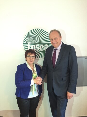 FNSEA-Präsidentin Lambert und DBV-Präsident Rukwied setzen sich gemeinsam für einen stabilen Haushaltsrahmen für die GAP ein.