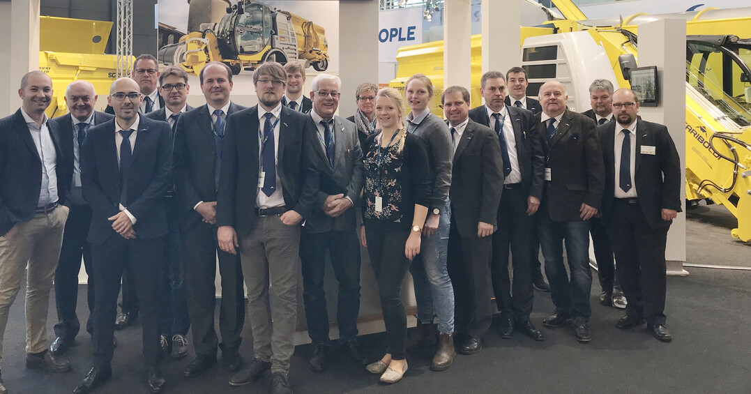 Gesch�ftsf�hrung, Importeure und Verantwortliche von Sgariboldi auf dem Messestand der EuroTier 2018.. 