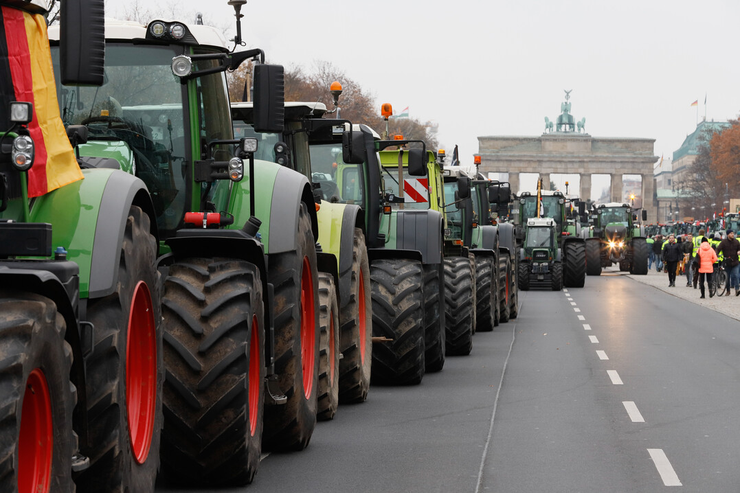 Traktoren willkommen - der DBV ruft zur Demonstration vor dem Brandenburger Tor in Berlin auf.&nbsp;