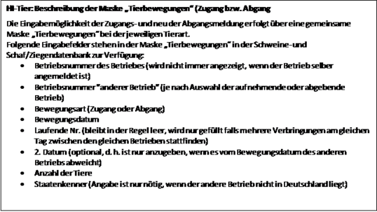 Maske Tierbewegungen