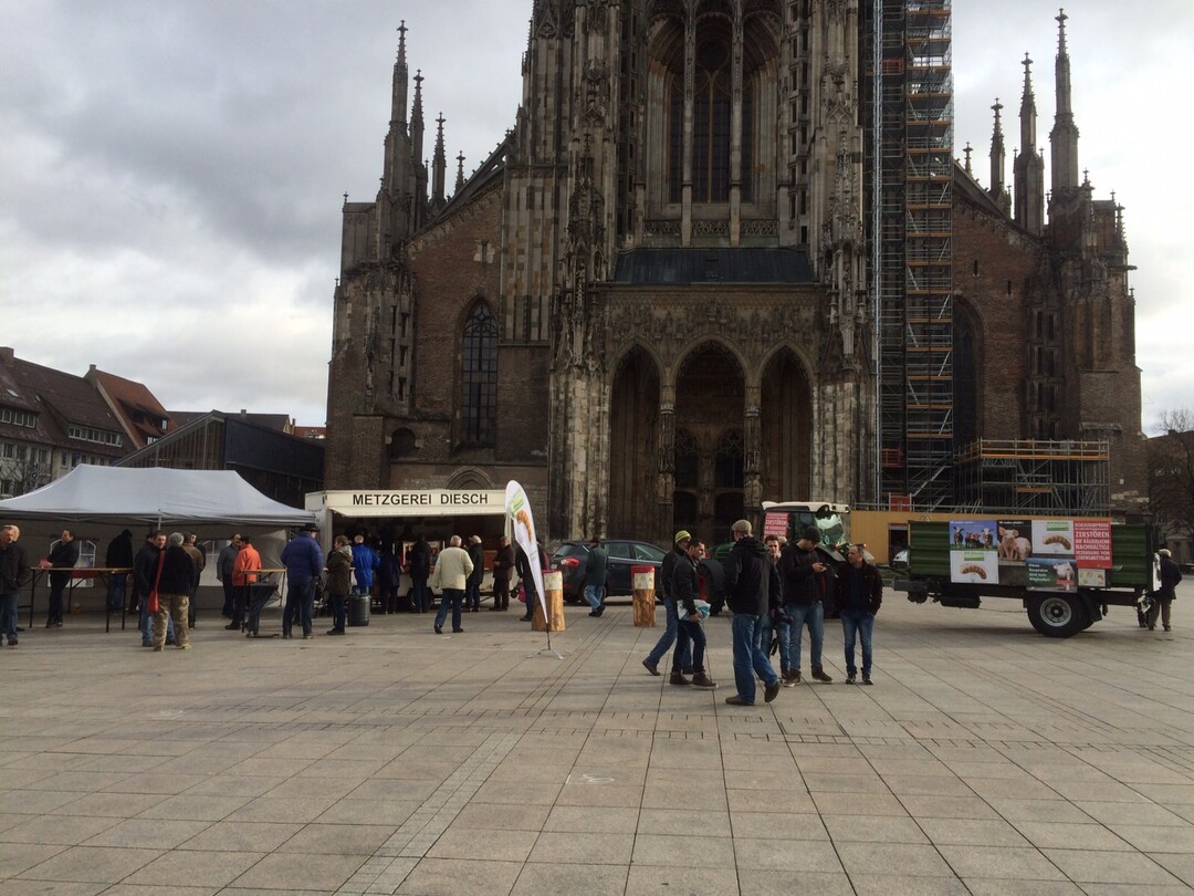 Die Aktion des KBV Ulm-Ehingen auf dem Münsterplatz in Ulm