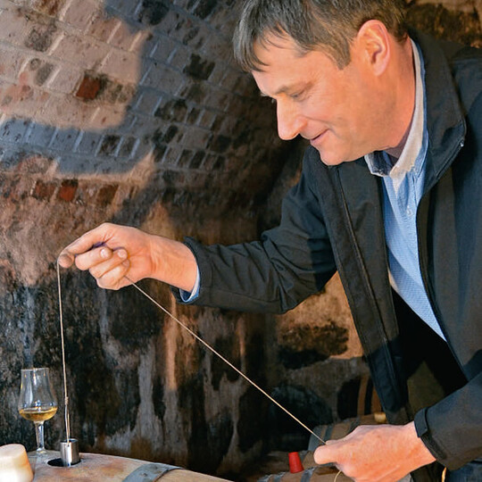 Eine Probe wird �geangelt�.