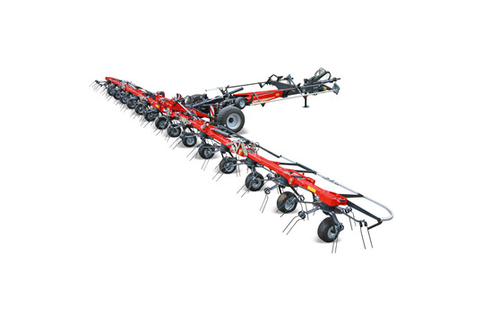 Vicon baut mit dem Fanex 1564C mit 15,60 Meter Arbeitsbreite sein Wenderprogramm nach oben aus.